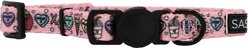 Sassy Woof I Chews You Cat Collar, Pink, Small: 6 to 8-in neck, 2/5-in wide slide 2 of 5