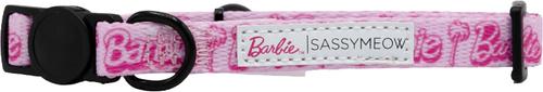 Show full view: Sassy Woof Barbie Malibu Cat Collar, Pink, Medium: 8 to 12-in neck, 2/5-in wide slide 2 of 5