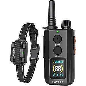 PATPET Waterproof Stubborn Dog Remote Training Collar