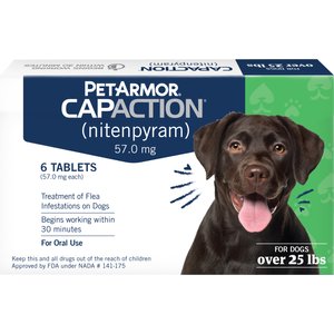 PetArmor CapAction Oral Flea Treatment for Dogs 25+ lbs 6 doses