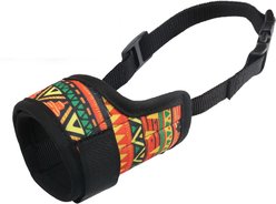 Labra Dog Soft Training Muzzle, Orange Multicolor, Large