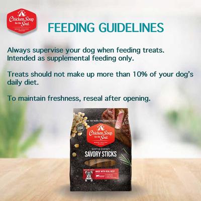 Show full view: Chicken Soup for the Soul Savory Sticks Real Beef Dog Treats, 32-oz bag slide 7 of 10