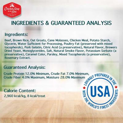 Show full view: Chicken Soup for the Soul Savory Snacks Beef Dog Treat, 6-oz bag slide 7 of 12