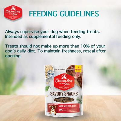 Show full view: Chicken Soup for the Soul Savory Snacks Beef Dog Treat, 6-oz bag slide 8 of 12