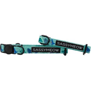 Sassy Woof Dino Darling Cat Collar, Green, Medium: 8 to 12-in neck, 2/5-in wide