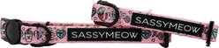 Sassy Woof I Chews You Cat Collar, Pink, Small: 6 to 8-in neck, 2/5-in wide slide 1 of 5
