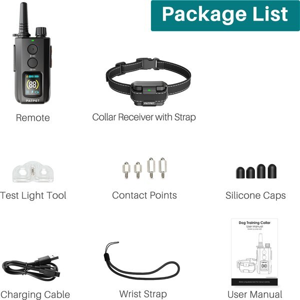 PATPET Waterproof Stubborn Dog Remote Training Collar