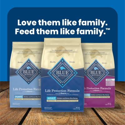 Show full view: Blue Buffalo Life Protection Formula Adult Salmon & Brown Rice Recipe Dry Dog Food, 15-lb bag slide 10 of 11