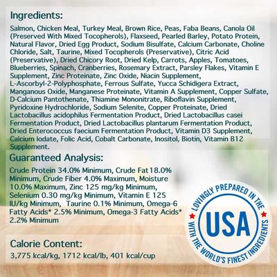 Show full view: Chicken Soup for the Soul Classic Salmon & Brown Rice Recipe Adult Dry Cat Food, 12-lb bag slide 6 of 11