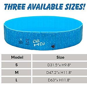 allforpaws Chill Out Splash And Fun Pool Dog Toy, Large