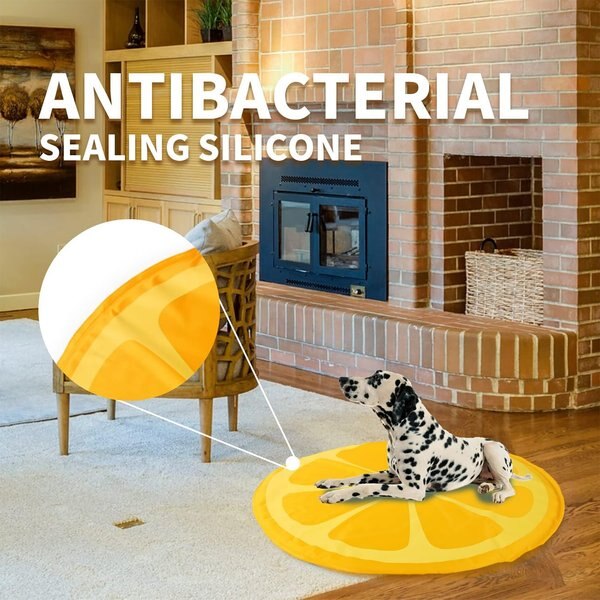 allforpaws Chill Out Orange Cooling Mat Dog Bed