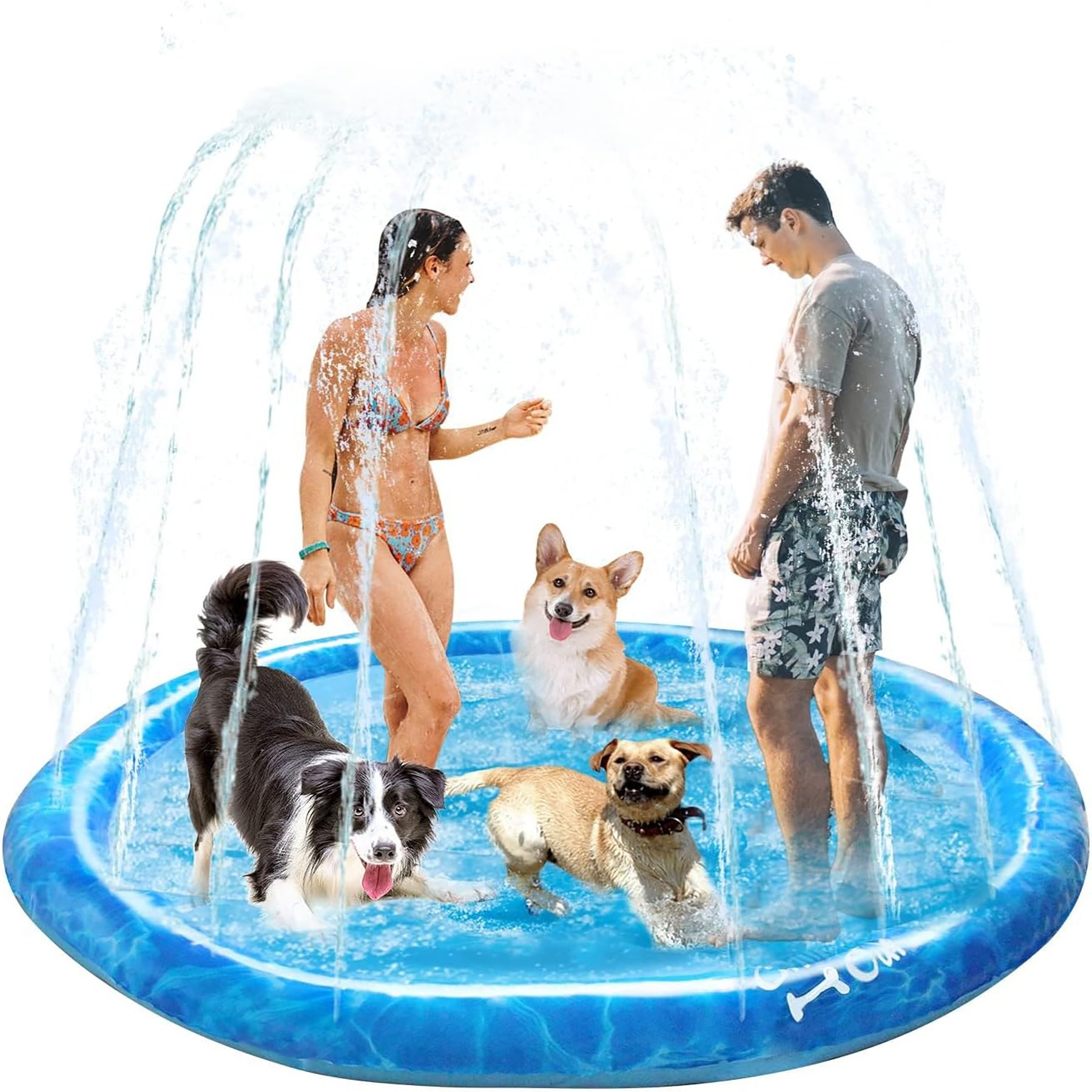 allforpaws Chill Out Sprinkler Fun Mat Dog Toy, X-Large
