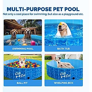 allforpaws Chill Out Splash And Fun Pool Dog Toy, Large