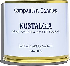 Companion Candles Nostalgia Spicy Amber & Sweet Floral Scented Pet-Friendly Candle, 11.8-oz jar