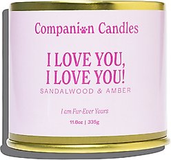 Companion Candles I Love You, I Love You! Sandalwood & Amber Scented Pet-Friendly Candle, 11.8-oz jar slide 1 of 8