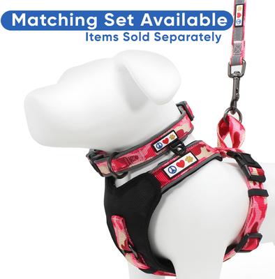 Show full view: Pawtitas Personalized Reflective Dog Harness, Pink Camo, Large: 28 to 35-in chest slide 8 of 10