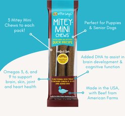 Etta Says! Mitey Mini Chews Duck Recipe Dog Treats, 3 count slide 2 of 6