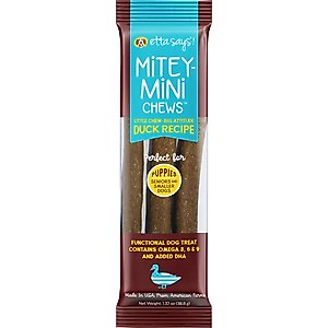 Etta Says! Mitey Mini Chews Duck Recipe Dog Treats, 3 count