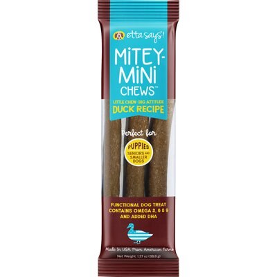 Etta Says! Etta Says! Mitey Mini Chews Duck Recipe Dog Treats, 3 count