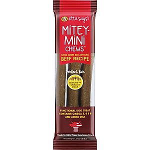 Etta Says! Mitey Mini Chews Beef Recipe Dog Treats, 3 count