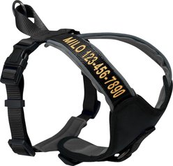 Pawtitas Personalized Reflective Dog Harness, Black, Medium: 21 to 28-in chest slide 1 of 9