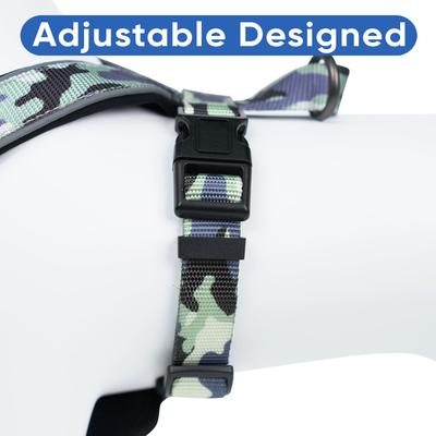 Show full view: Pawtitas Personalized Reflective Dog Harness, Grey Camo, Medium: 21 to 28-in chest slide 5 of 10