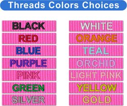Pawtitas Solid Personalized Dog Collar, Pink, Small: 11 to 16-in neck, 5/8-in wide slide 2 of 9