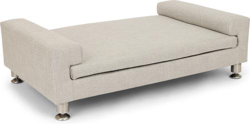 Show full view: Club Nine Pets Luxe Orthopedic Furniture Style Sofa Dog Bed, Linen Silver, Large slide 5 of 10