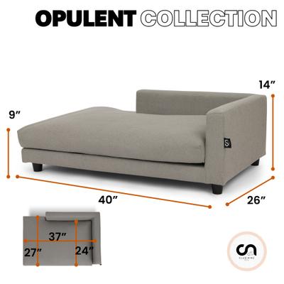 Show full view: Club Nine Pets Opulent Collection Orthopedic Furniture Style Sofa Dog Bed, Slate slide 9 of 9
