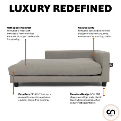 Show full view: Club Nine Pets Opulent Collection Orthopedic Furniture Style Sofa Dog Bed, Slate slide 8 of 9