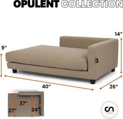 Club Nine Pets Opulent Collection Orthopedic Furniture Style Sofa Dog Bed, Sand slide 2 of 9