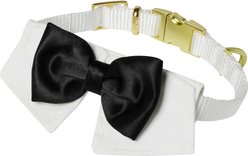 Frisco Wedding Removable Bow Tie Dog Collar, S: 10 to 14-in neck, 5/8-in wide