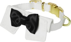 Frisco Wedding Removable Bow Tie Dog Collar, XS: 8 to 12-in neck, 5/8-in wide
