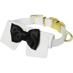 Frisco Wedding Removable Bow Tie Dog Collar, XS: 8 to 12-in neck, 5/8-in wide