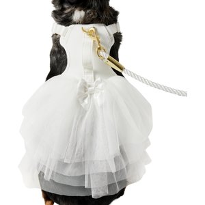 Frisco Wedding Rosette Removable Dress Skirt Dog Harness, L/XL: 23 to 32-in chest