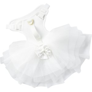 Frisco Wedding Rosette Removable Dress Skirt Dog Harness, M: 19 to 23-in chest