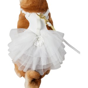 Frisco Wedding Rosette Removable Dress Skirt Dog Harness, M: 19 to 23-in chest