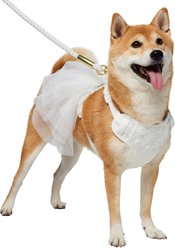 Frisco Wedding Rosette Removable Dress Skirt Dog Harness, M: 19 to 23-in chest