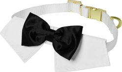 Frisco Wedding Removable Bow Tie Dog Collar, L/XL: 18 to 26-in neck, 1-in wide slide 1 of 9