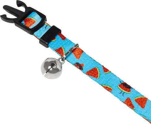 Show full view: Frisco Summer Watermelon Print Breakaway Cat Collar, 8 to 12-in neck, 3/8-in wide slide 3 of 10