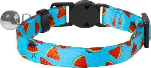 Show full view: Frisco Summer Watermelon Print Breakaway Cat Collar, 8 to 12-in neck, 3/8-in wide slide 2 of 10