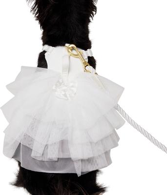 Show full view: Frisco Wedding Rosette Removable Dress Skirt Dog Harness, S: 15 to 19-in chest slide 2 of 11
