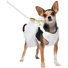 Frisco Wedding Rosette Removable Dress Skirt Dog Harness, XS: 11 to 15-in chest