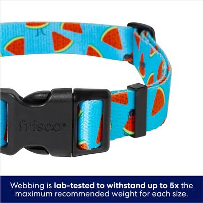 Show full view: Frisco Watermelon Print Summer Dog Collar, Watermelon, L/XL: 18 to 26-in neck, 1-in wide slide 5 of 12