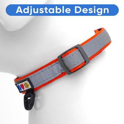 Show full view: Pawtitas Personalized Reflective Dog Collar, Orange, Large: 15 to 25-in neck, 1-in wide slide 7 of 11