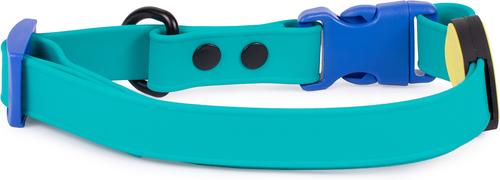 Show full view: Body Glove Biothane Dog Collar, Teal, Medium: 13 to 16-in neck, 3/4-in wide slide 2 of 8