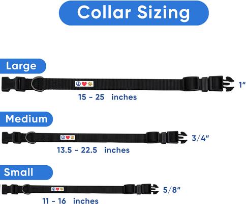 Show full view: Pawtitas Personalized Reflective Dog Collar, Pink, Large: 15 to 25-in neck, 1-in wide slide 4 of 11