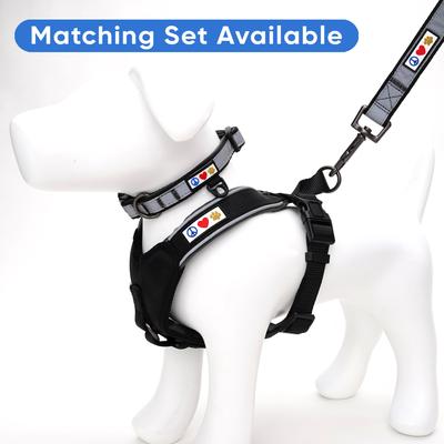 Show full view: Pawtitas Personalized Reflective Dog Collar, Black, Medium: 13 to 22-in neck, 3/4-in wide slide 8 of 10