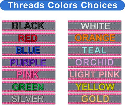 Show full view: Pawtitas Personalized Reflective Dog Collar, Pink, Large: 15 to 25-in neck, 1-in wide slide 3 of 11