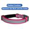 Show in main carousel: Pawtitas Personalized Reflective Dog Collar, Pink, Large: 15 to 25-in neck, 1-in wide slide 8 of 11